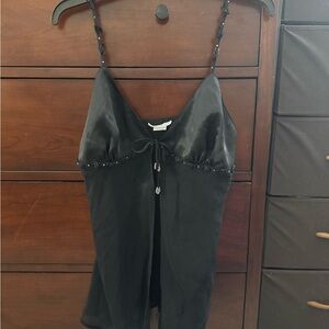 Y2K going out black tank top